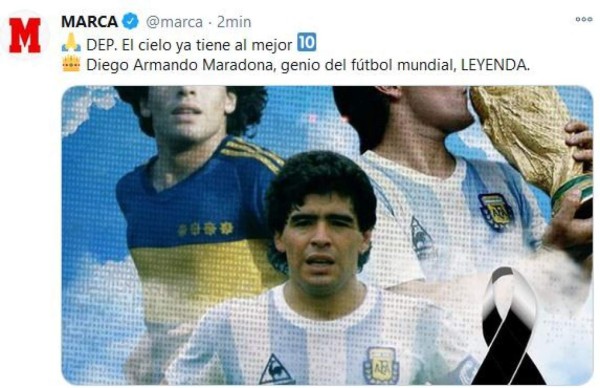 Así informó el mundo la muerte del astro del fútbol Maradona (FOTOS)