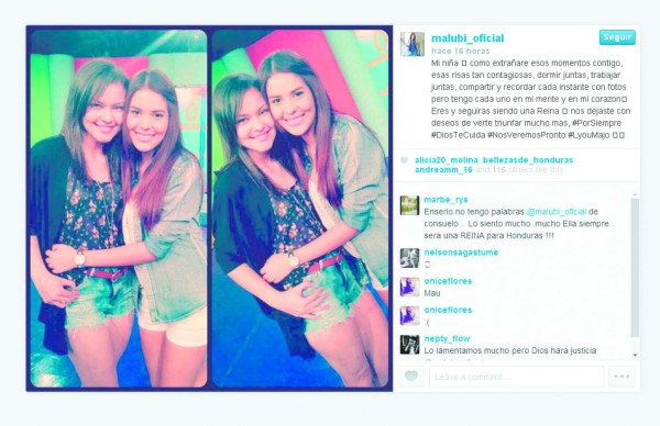 Miss Honduras supo ser amiga y confidente