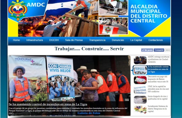 Tegucigalpa: Esta es la nueva dirección de la página web de la Alcaldía