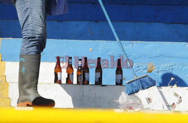 Destrucción y daños en el estadio Morazán tras disturbios en la semifinal Real España vs Marathón