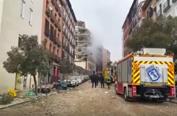Impactantes imágenes que dejó explosión en un edificio de Madrid