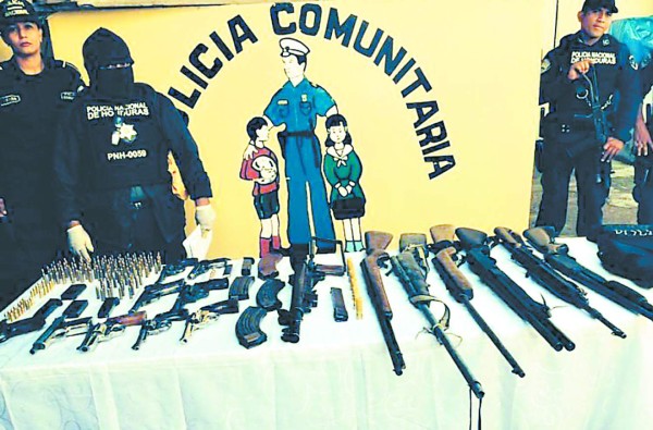 Decomisan armamento al este de Honduras