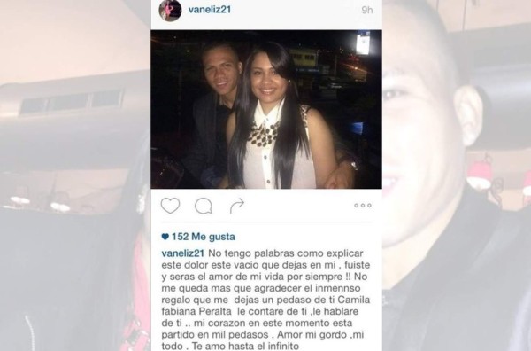 El mensaje que publicó en Instagram la esposa de Arnold Peralta