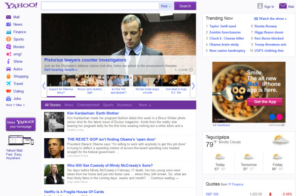 Yahoo! remodela su página de inicio