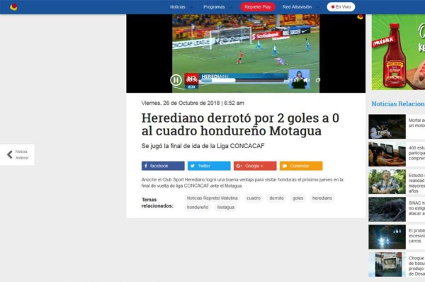 Esto dijo la prensa de Costa Rica tras la derrota de Motagua ante Herediano