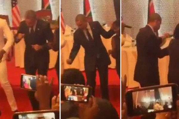 Obama baila en Kenia
