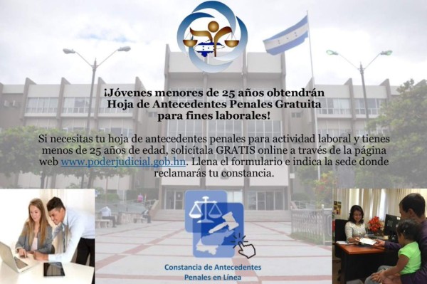 Antecedentes penales se podrán solicitar a través de Internet