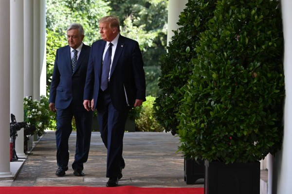 Las imágenes del histórico encuentro de Donald Trump y AMLO