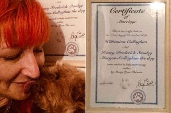 Mujer que se casó con su perro celebrará este mes su octavo aniversario de boda