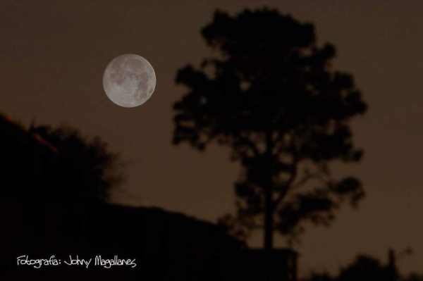 FOTOS: Así luce esta noche la Superluna rosa sobre Honduras