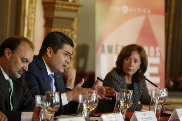 La visita del presidente de Honduras en fotos