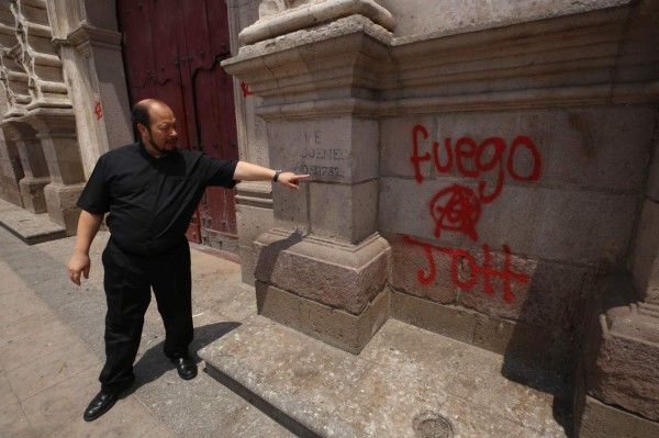 Rayan la fachada de la patrimonial iglesia Los Dolores