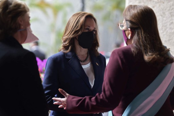 Lo que no se vio de la reunión entre Xiomara Castro y Kamala Harris (FOTOS)