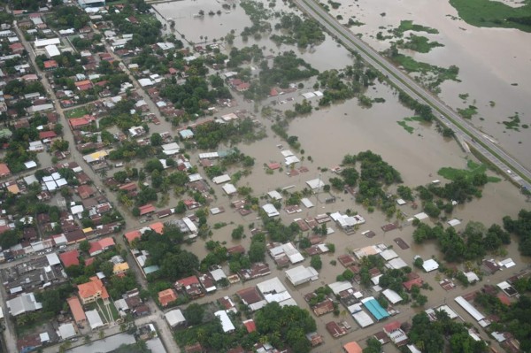 Valle de Sula inundado de nuevo por crecida de ríos
