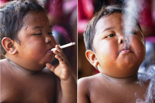 El 'bebé fumador' dejó el cigarrillo, pero tiene otro vicio