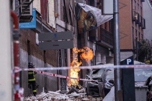 Impactantes imágenes que dejó explosión en un edificio de Madrid