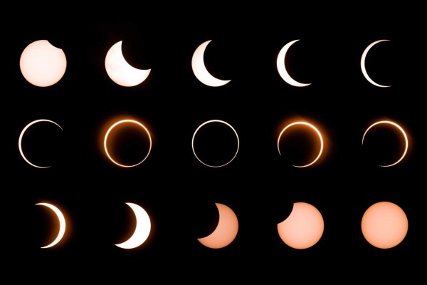 Las hermosas fotografías captadas durante el eclipse 'anillo de fuego'