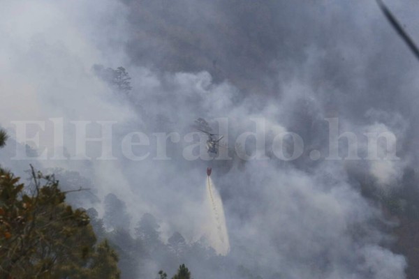 Por aire y tierra combaten el incendio en El Hatillo