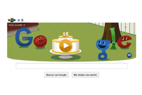 Una piñata para los 15 de Google