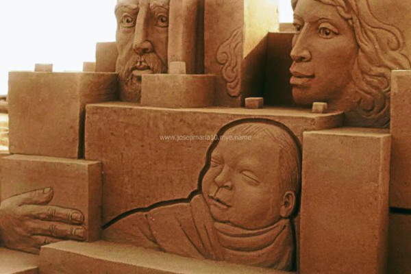 Pesebres innovadores construidos con arena