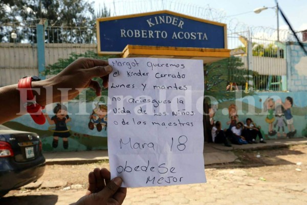 Tegucigalpa: Nota con supuesta amenaza de mareros causó alarma en kinder del Hato de Enmedio