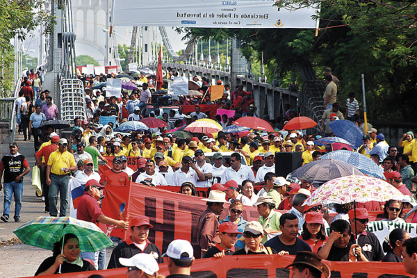 Festejo de obreros fue politizado en Choluteca