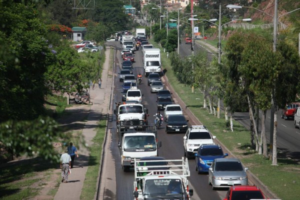 Congestionamento sube en un 15% en calles con obras que se realizan en la capital de Honduras