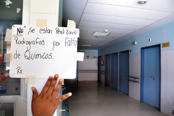 Hospital sin servicio de rayos X