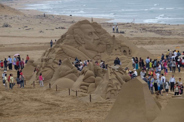 Obras de arte en la arena
