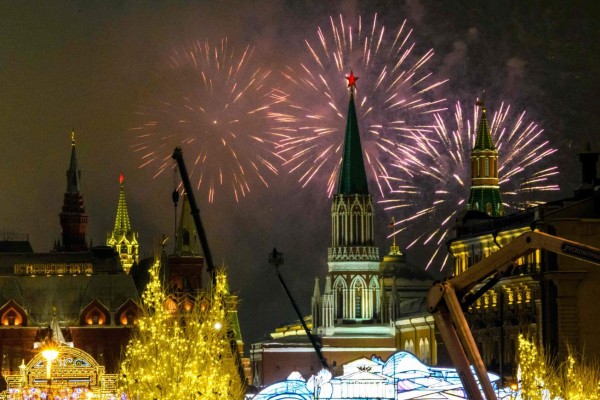 Así brilló la llegada del Año Nuevo en países de Europa, Asia y Medio Oriente