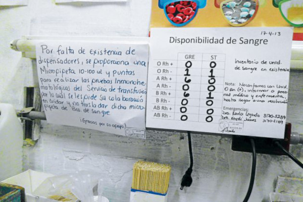 Escasez de sangre, mal crónico en Hospital del Sur