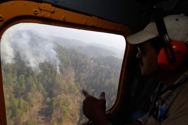 Resguardado desde las alturas ante alarmante cifra de incendios