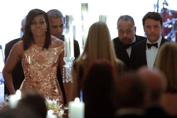 Michelle Obama sorprende con hermoso vestido en última cena de Estado
