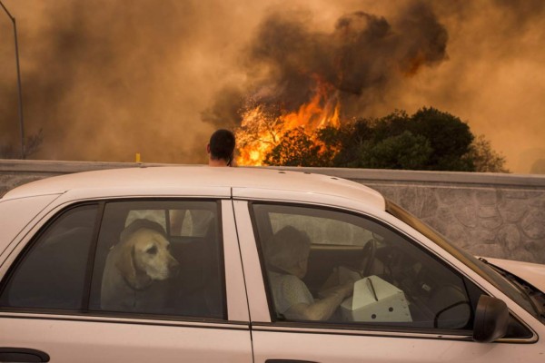 Miles de evacuados por voraz incendio en oeste de EEUU
