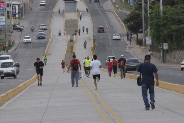 Para la circulación peatonal sirven carriles del Trans 450
