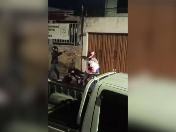 Los vecinos del sector captaron el momento del intento de asalto.