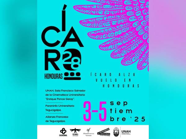 El Festival Ícaro Honduras 2025 se realizará en la Cinemateca Enrique Ponce Garay de la UNAH del 3 al 5 de septiembre.