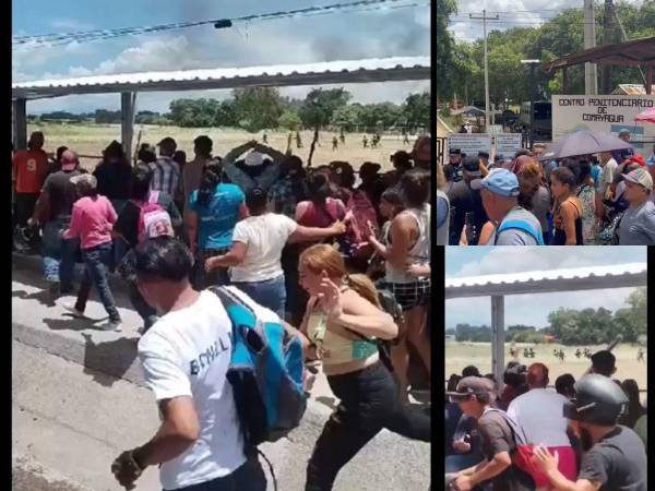 Forcejeos, insultos y hasta lágrimas es el ambiente que se vive en las afueras del Centro Penal de Comayagua a más de dos horas del intento de amotinamiento registrado este jueves -10 de agosto-. Los familiares de los privados de libertad solicitan información de sus parientes, sin embargo la angustia y la desesperación los invade mientras esperan ser notificados. A continuación las imágenes.