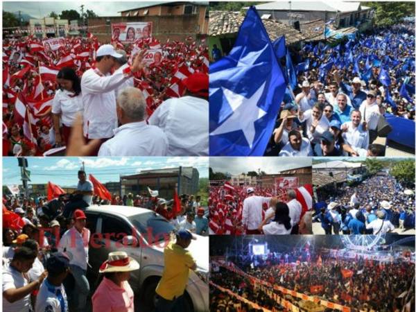 Cortés, Choluteca, Lempira y Francisco Morazán fueron los escenarios de los cierres de campaña de estas elecciones. (Foto: Twitter/ El Heraldo Honduras/ Noticias Honduras hoy)