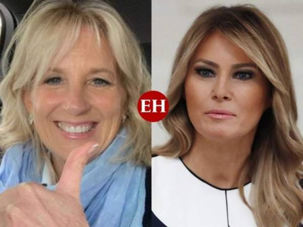 A la izquierda la primera dama Jill Biden y a la derecha Melania Trump, ex primera dama de Estados Unidos. Foto: AP e Instagram drbiden
