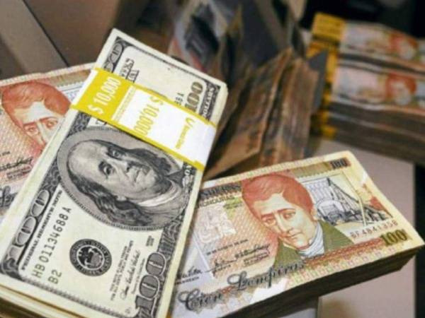 El tipo de cambio de referencia pasó de 24.6513 a 24.8455 lempiras por dólar.