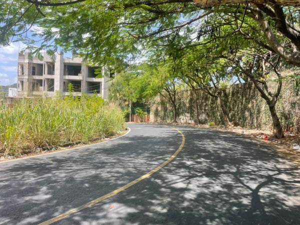 En esta calle de la colonia Rubén Darío, en la capital, fue dejado el cdáver del hondureño.