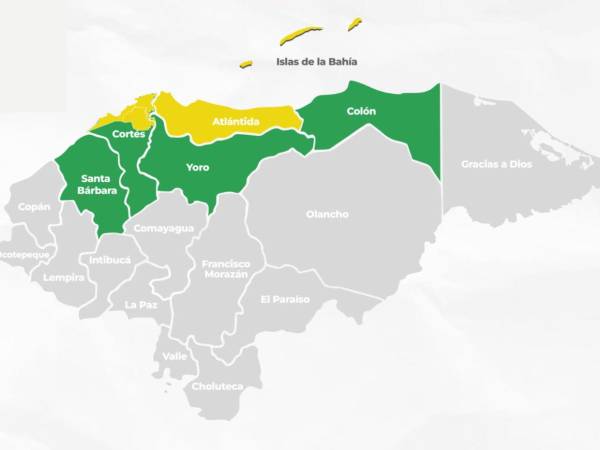 Estas zonas permanecerán en alerta por 48 horas, informó Copeco.