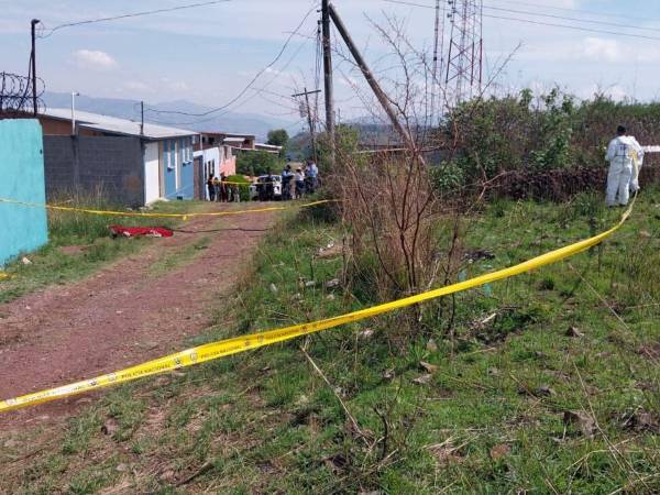 El cuerpo quedó cerca de un matorral en una de las calles.