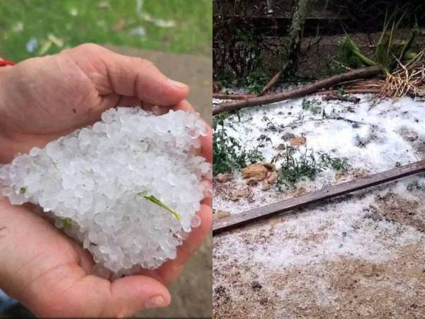 Una inusual tormenta de granizo sorprendió este miércoles -01 de abril- a la ciudad de Siguatepeque, en Comayagua, en plena Semana Santa.