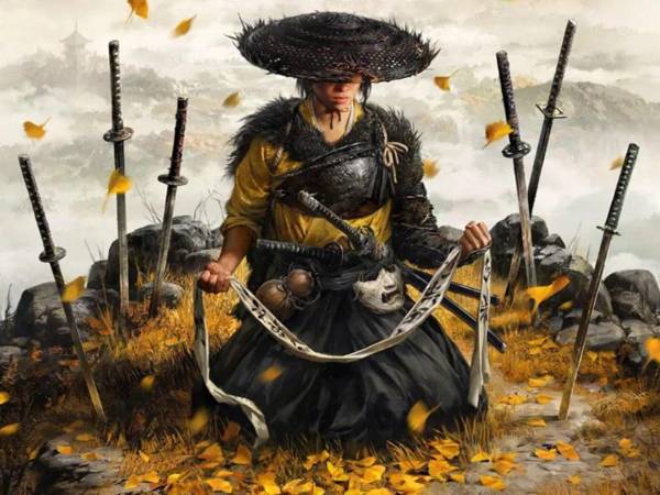 Imagen promocional de Ghost of Yotei, el nuevo exclusivo de PS5 ambientado en el Japón feudal, con una protagonista femenina y una historia de venganza al estilo Kill Bill.