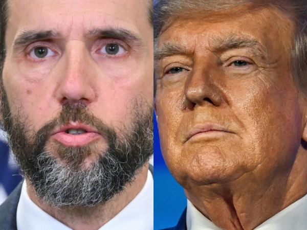 El fiscal especial Jack Smith y el expresidente estadounidense Donald Trump.
