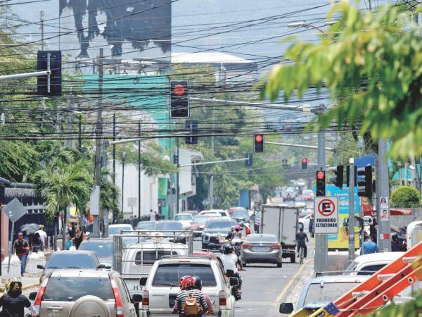 Vista de la primera calle de San Pedro Sula