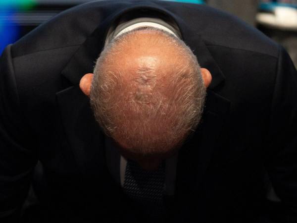 Fotografía de archivo del 19 de mayo de 2026 que muestra el presidente de Brasil, Luiz Inácio Lula da Silva, reaccionando durante el Encuentro Internacional de la Industria de la Construcción (ENIC) en el Distrito Anhembi, en Sao Paulo (Brasil).
