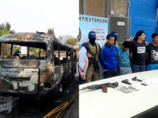 Estos grupos criminales han sido vinculados a la extorsión y la quema de buses rapiditos. (Foto: El Heraldo Honduras)